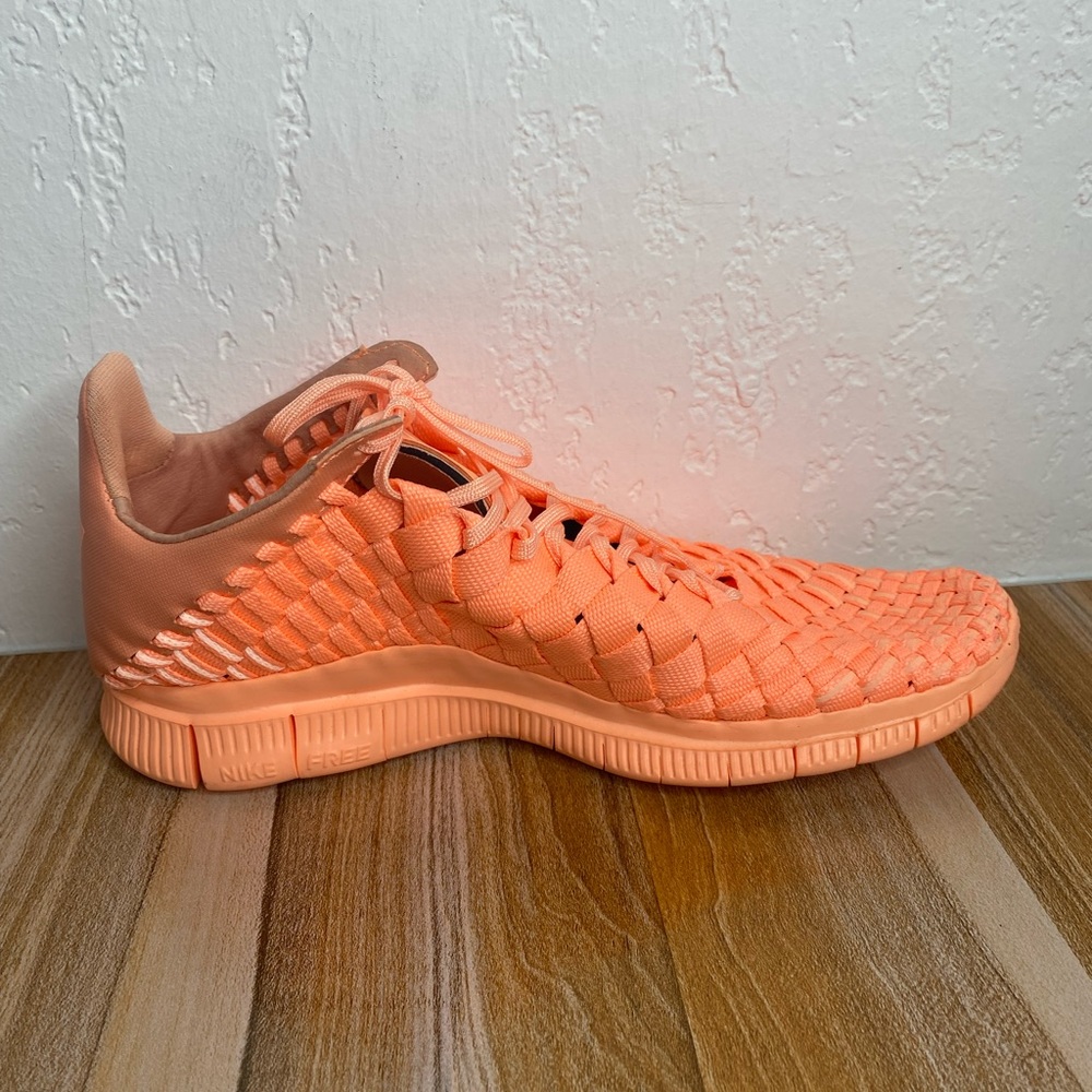 Nike Free Inneva Woven Tech Shoes Men’s Size 8 705797-888 Peach Sunset Glow